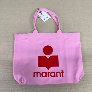 Isabel Marant Pink Tote with Red Logo